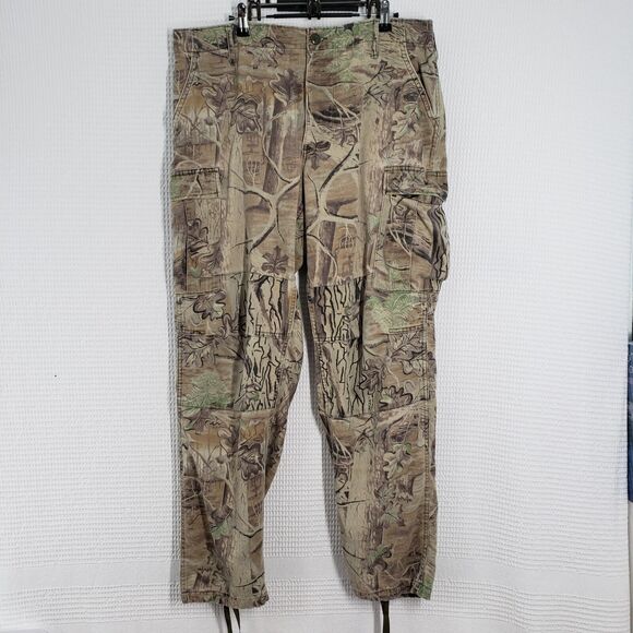 Vintage Ladiga Sportswear Inc US Cargo Combat Trousers Large Brown Camo Military - Picture 1 of 16